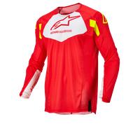 Alpinestars Camiseta Techstar Factory Red Fluo White Yellow Fluo, Talla: XL