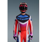 Alpinestars Techstar KNIF Maillot de motocross, gris/naranja, Talla XL