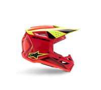 Alpinestars Casco S-M3 Fray Juvenil ECE 22.06 Red Yellow Fluo Black Glossy, Talla: YM