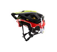 Alpinestars Casco Vector Tech Pilot MTB CE Black Yellow Fluo Red Glossy
