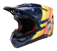 ALPINESTARS Cascos S-M10 LTD Edition 25 Dark Blue / Orange / Yellow Fluo / Red 2025 XXL