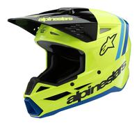 Alpinestars SM3 Radium Casco de motocross juvenil, negro-amarillo, tamaño M