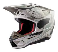 Alpinestars S-M5 Mineral, casco de motocross M male Mate Gris Claro/Negro/Verde Claro