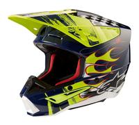 ALPINESTARS Cascos S-M5 Rash Night Navy / Yellow Fluo Glossy 2024 L