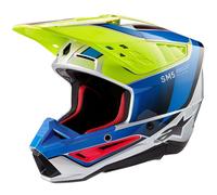 Alpinestars S-M5 Sail 2024 Casco de motocross, azul-amarillo, tamaño L para Hombres