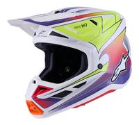 ALPINESTARS Cascos S-M7 Fuse White / Yellow Fluo / Purple 2026 M