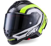 alpinestars S-R10 Arius Carbono Casco Integral Carbono/Amarillo neón L unisex negro