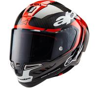 ALPINESTARS Cascos Supertech R10 Element Black Carbon / Bright Red / White XL