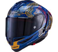 Alpinestars S R 10 Marthainator Le Casco Ece 06 Dot Fim Blue Black Red Gold Glossy