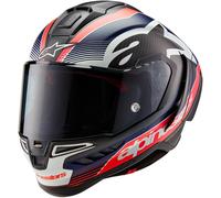 ALPINESTARS Cascos Supertech R10 Team Black Carbon / Red Fluo / Dark Blue Matt XXL