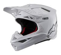 Alpinestars Supertech S-M10 Solid 2024 Casco de motocross, Blanco, Talla XL (61/62)