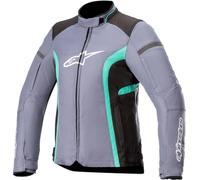 Alpinestars Stella T-Kira V2 Impermeable señoras chaqueta textil de motocicleta, negro-gris, tamaño S para Mujer
