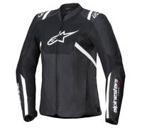 Alpinestars Stella T-Sps Air V2 Chaqueta textil de moto para mujer, negro-blanco, tamaño 2XL