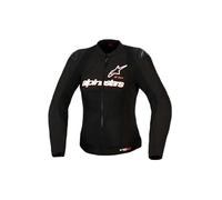 Alpinestars Stella SMX Air Chaqueta textil de motocicleta para damas perforada, Negro/Blanco/Rojo, Talla L