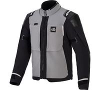 Alpinestars Andes Pro Drystar XF Chaqueta Textil de Motocicleta Impermeable, gris/negro, Talla 3XL