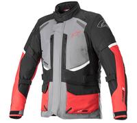 Alpinestars Andes V3 Drystar Chaqueta textil de motocicleta, negro-gris-rojo, tamaño M para Hombres