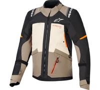 Alpinestars Andes V4 Drystar Chaqueta textil impermeable para motocicleta, negro-marrón, tamaño 2XL para Hombres