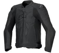 Alpinestars Dusk Airflow, chaqueta de cuero perforada 46 male Negro/Negro