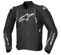 alpinestars Chaqueta de cuero Dusk Negro/Blanco 52 hombres