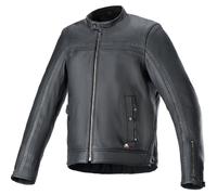 Alpinestars Dyno Chaqueta de cuero para moto, negro, tamaño L para Hombres