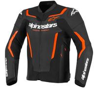 Alpinestars GP Force V2 Chaqueta de cuero para motocicleta, negro-rojo, tamaño 46 para Hombres