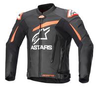 Alpinestars GP Plus V4 Chaqueta de cuero de motocicleta, negro-blanco-rojo, tamaño 56 para Hombres