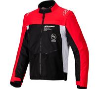 Alpinestars Pro-Dura Chaqueta de motocross, negro-blanco-rojo, tamaño 2XL para Hombres