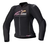 Alpinestars Stella SMX Air Chaqueta textil de motocicleta para damas perforada, negro-rosa, tamaño XL para Mujer