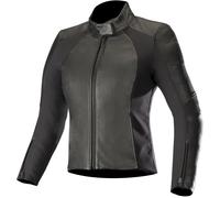 Alpinestars Vika v2 Chaqueta de cuero de motocicleta de la mujer, negro, tamaño 40