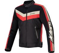 Alpinestars T-Dyno Air Chaqueta Textil Moto, negro-rojo-beige, tamaño S para Hombres