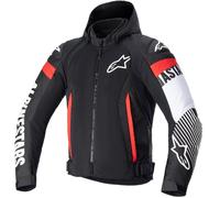 Alpinestars Zaca Air Chaqueta textil de motocicleta, negro-blanco-rojo, tamaño M para Hombres