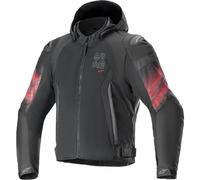 Chaqueta Alpinestars Zaca Air Venom WP Negro y rojo brillo 3XL
