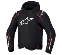Alpinestars Zaca V2 Chaqueta Textil de Motocicleta Impermeable, negro/rojo, Talla 4XL