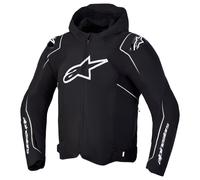 Alpinestars Zaca V2 Chaqueta Textil de Motocicleta Impermeable, Negro/Blanco, Talla 2XL