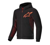 Alpinestars Chrome Air Sport Hoodie Negro Rojo Fluo