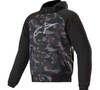Alpinestars Chrome Camo Sport Sudadera con capucha y cremallera para motocicleta, negro/camuflaje, Talla S