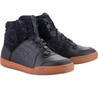 Alpinestars Chrome Drystar Zapatos de motocicleta impermeables, negro/marrón, Talla 11,5