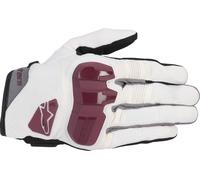 Alpinestars Chrome Guantes de moto para mujer, blanco-rojo, tamaño XS