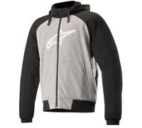 Alpinestars Chrome Sport Sudadera con capucha de motocicleta, gris, tamaño 2XL para Hombres