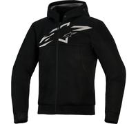 Alpinestars Chrome Superairflow Sudadera con cremallera de moto, negro-gris-blanco, tamaño M para Hombres
