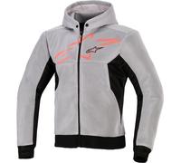 Alpinestars Chrome Superairflow Sudadera con cremallera de moto, negro-gris-rojo, tamaño 3XL para Hombres