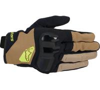Alpinestars Chrome V2 Guantes de moto, Negro/Caqui, Talla S