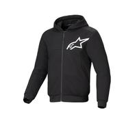 Alpinestars Chrome V2 Sport Felpa con cappuccio e zip da moto, nero, S