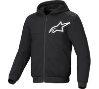 Alpinestars Chrome V2 Sport Sudadera con capucha y cremallera para motocicleta, negro, Talla 3XL