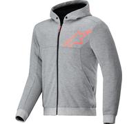 Alpinestars Chrome V2, sudadera con cremallera 4XL male Gris/Rojo Neón