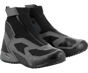 Alpinestars CR-8 Gore-Tex Zapatos de motocicleta impermeables, negro/gris/azul, Talla 10,5