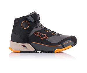 Alpinestars CR-X Drystar Riding Shoes (11.5) (BLACK/LIGHT BROWN/ORANGE)