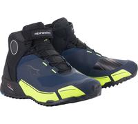 Alpinestars CR-X Drystar Zapatos de moto, negro/azul/amarillo, Talla 8 (40,5)