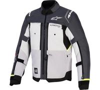 Alpinestars Cusco Drystar Chaqueta Textil de Motocicleta Impermeable, Gris oscuro/gris claro, Talla L