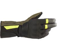 Alpinestars Denali Aerogel Drystar Guante de motocicleta, negro/verde/amarillo, Talla S